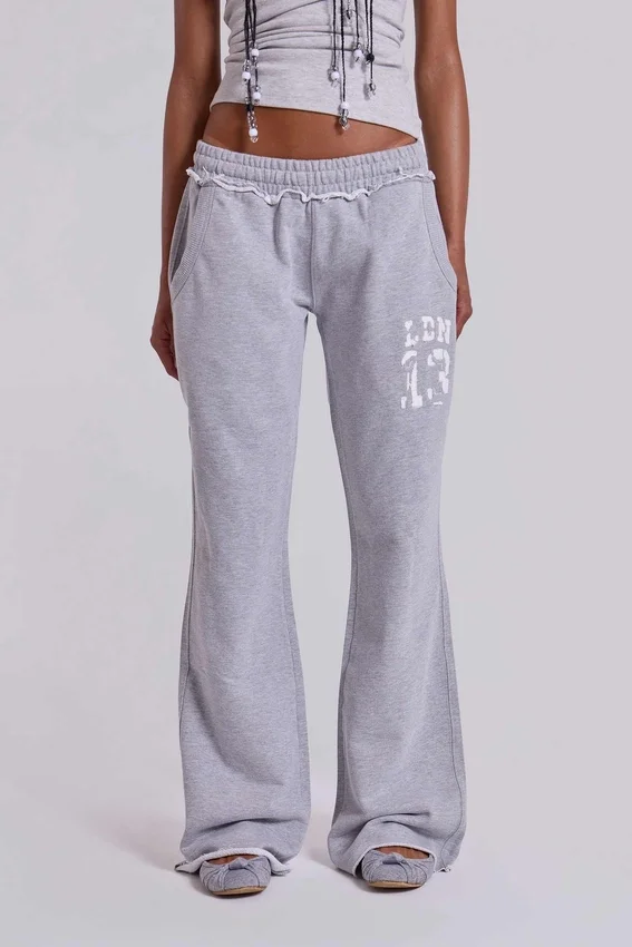 13 Grau melierte Bootcut-Monster Joggers