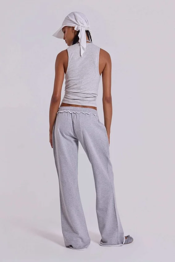 13 Grau melierte Bootcut-Monster Joggers