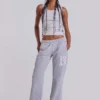 13 Grau melierte Bootcut-Monster Joggers