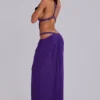 6AM Maxikleid mit Cut-outs in Violett