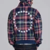 Adrenaline Hoodie mit Reißverschluss und Karomuster