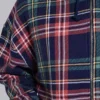 Adrenaline Hoodie mit Reißverschluss und Karomuster