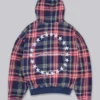 Adrenaline Hoodie mit Reißverschluss und Karomuster