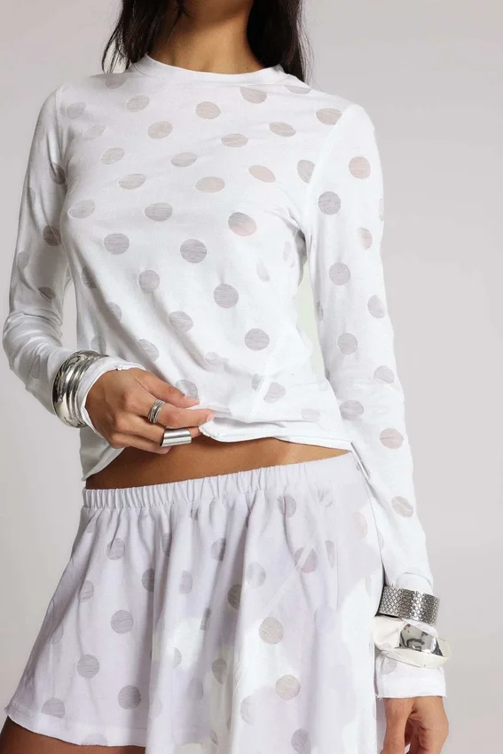 Aerea Burnout-Minirock mit Polka-Dots