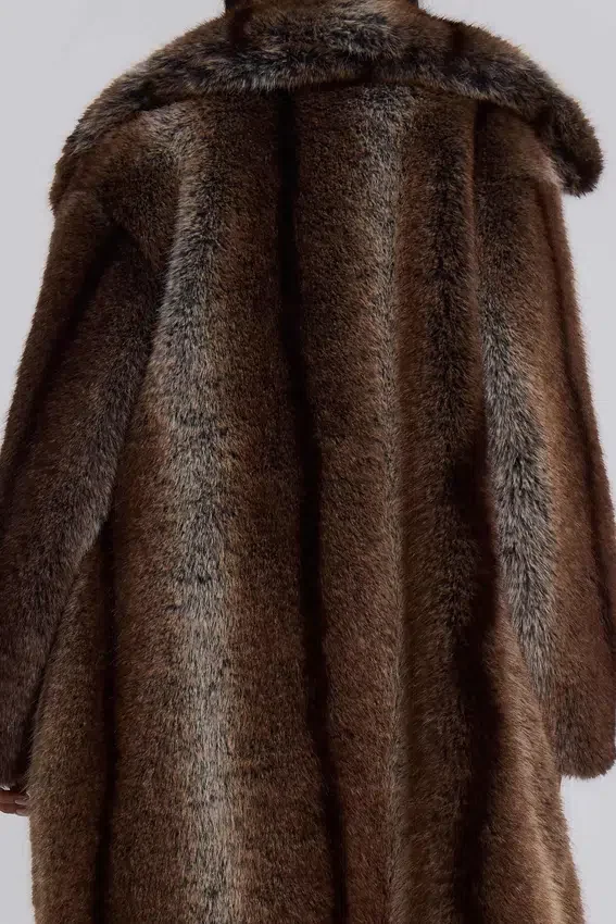 Agyness Brown Kunstpelzmantel