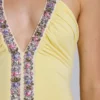 Alessia Mini-Kleid mit Halter-Ausschnitt und Schmucksteinen