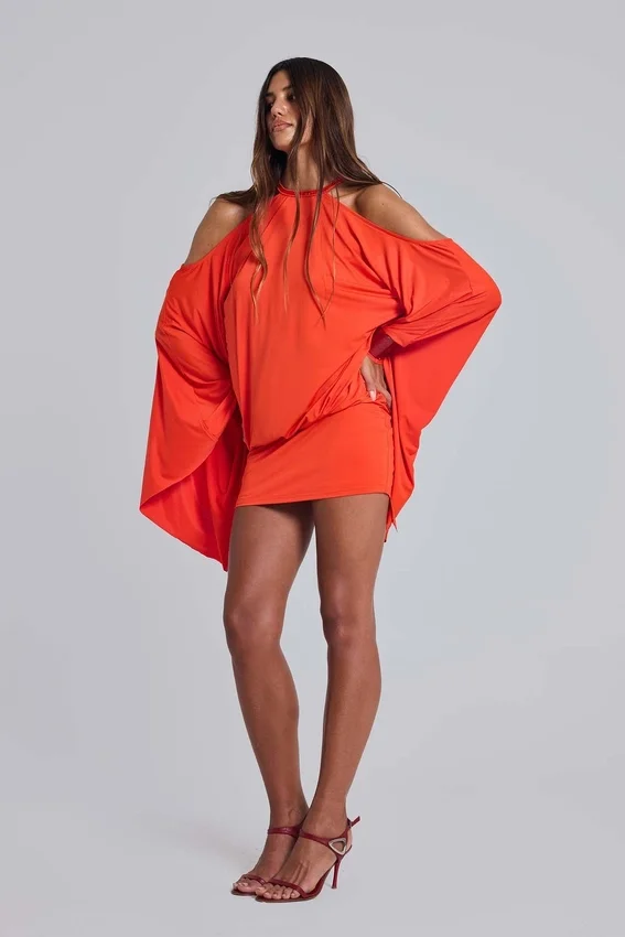 Alula Mini-Kleid mit tropischem Ziermotiv