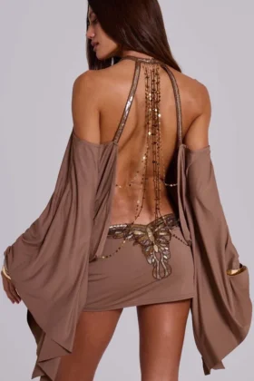 Alula Minikleid mit Schmetterlingsverzierung