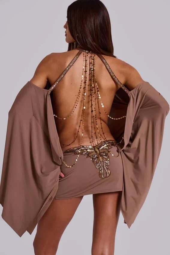 Alula Minikleid mit Schmetterlingsverzierung