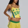 Amerela Airtex Mini-Shorts