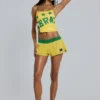 Amerela Airtex Mini-Shorts