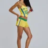 Amerela Airtex Mini-Shorts