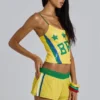 Amerela Airtex Mini-Shorts