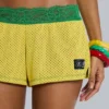 Amerela Airtex Mini-Shorts