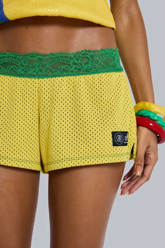 Amerela Airtex Mini-Shorts