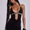 Anora Cut-Out-Minikleid in Schwarz