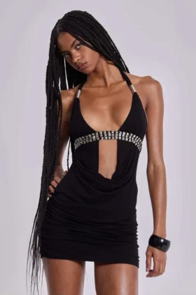 Anora Cut-Out-Minikleid in Schwarz