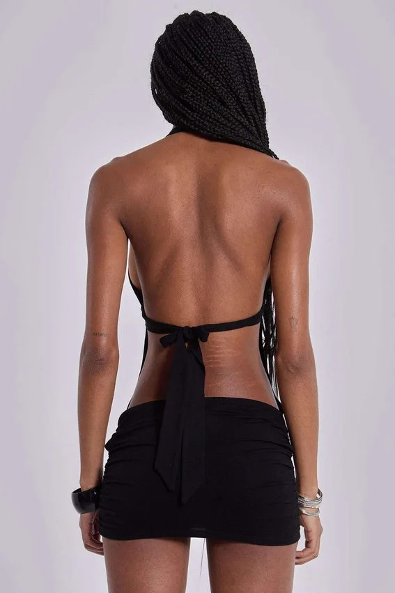 Anora Cut-Out-Minikleid in Schwarz