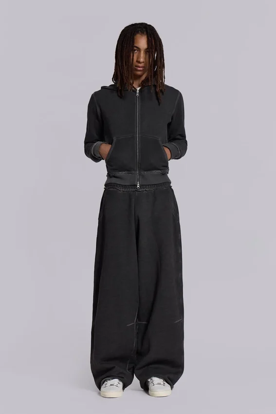 Anthrazitfarbener Monster Hoodie