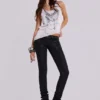 Ardor beschichtete Skinny-Jeans mit niedriger Leibhöhe