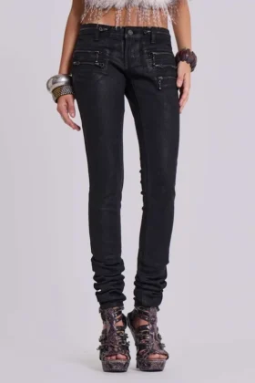 Ardor beschichtete Skinny-Jeans mit niedriger Leibhöhe