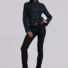 Ardor beschichtete Skinny-Jeans mit niedriger Leibhöhe