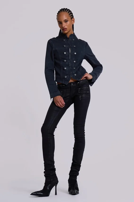 Ardor beschichtete Skinny-Jeans mit niedriger Leibhöhe