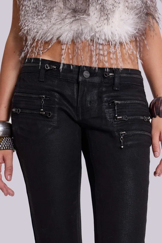 Ardor beschichtete Skinny-Jeans mit niedriger Leibhöhe