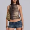 Ardor Mini-Jeansshorts in Blue Wash