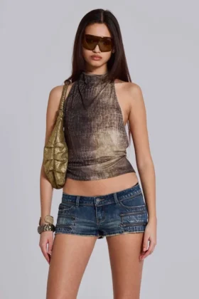 Ardor Mini-Jeansshorts in Blue Wash