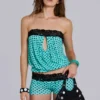 Ashlee Mini-Shorts aus Spitze mit Polka-Dots