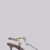 Azaela Sandalen mit Metallic-Knöpfen und Absatz