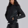 Bedrock gewachste Jeansjacke mit Kapuze