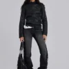 Bedrock gewachste Jeansjacke mit Kapuze