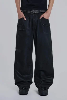Beschichtete Colossus Jeans mit Reißverschluss