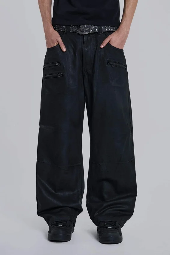 Beschichtete Colossus Jeans mit Reißverschluss