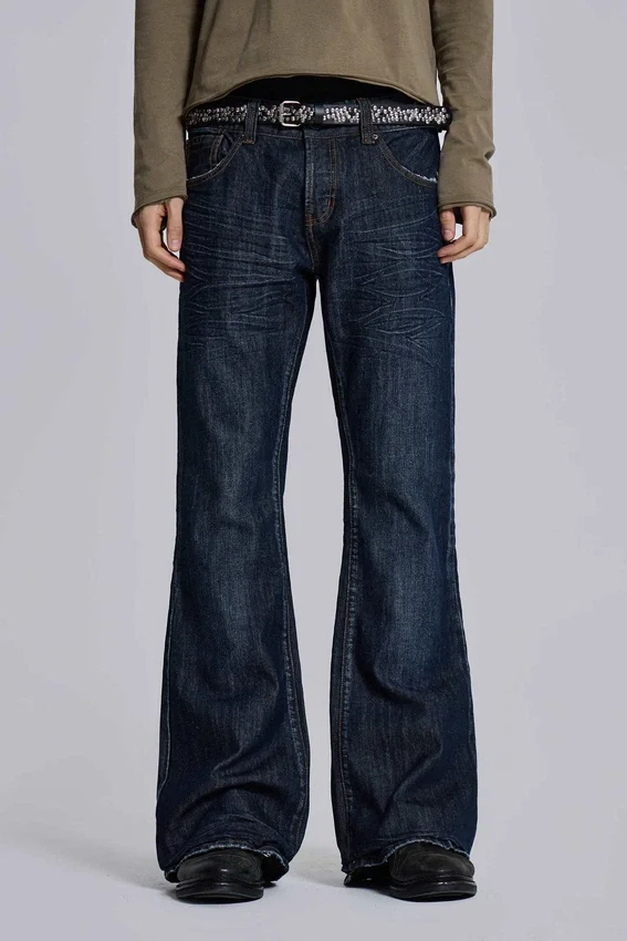 Blaue „Jude“ Bootcut-Jeans