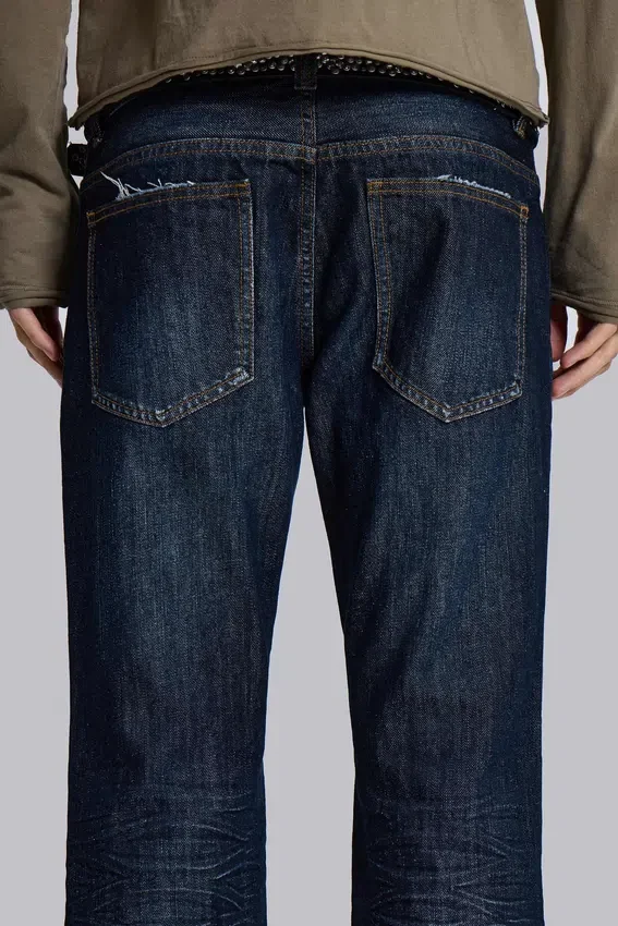 Blaue „Jude“ Bootcut-Jeans