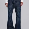 Blaue „Jude“ Bootcut-Jeans