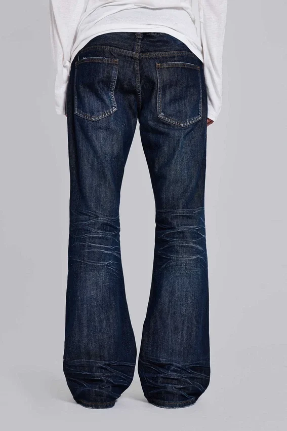 Blaue „Jude“ Bootcut-Jeans