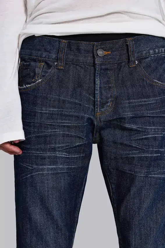 Blaue „Jude“ Bootcut-Jeans