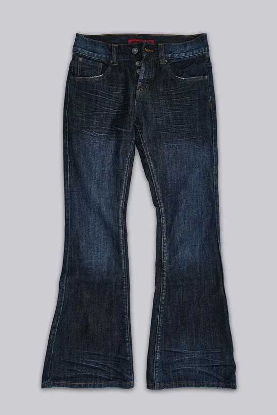 Blaue „Jude“ Bootcut-Jeans