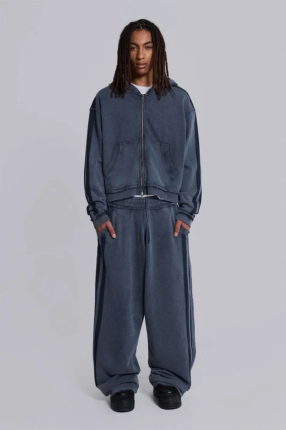 Blaue, sportliche, weite „Monster Joggers“