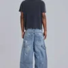 Blaue Vintage-Carpenter-Jeans im Distressed-Look