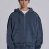 Blauer, sportlicher, weiter Monster Hoodie