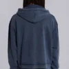 Blauer, sportlicher, weiter Monster Hoodie
