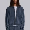 Blauer, sportlicher, weiter Monster Hoodie