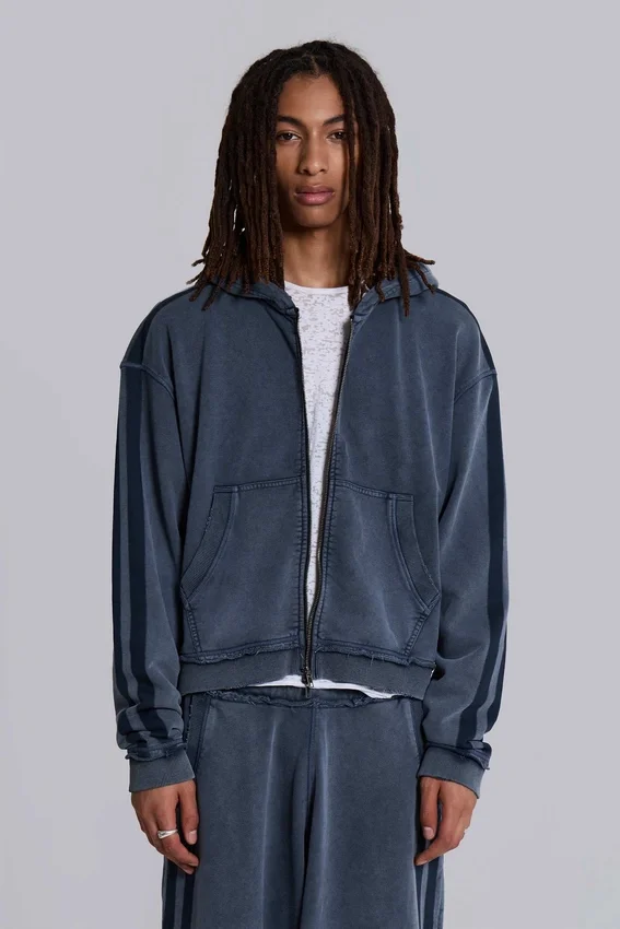 Blauer, sportlicher, weiter Monster Hoodie