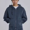 Blauer, sportlicher, weiter Monster Hoodie
