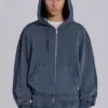 Blauer, sportlicher, weiter Monster Hoodie